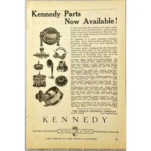 The Colin B. Kennedy Co.  "The Royalty of Radio" Vintage Print Ad 1923